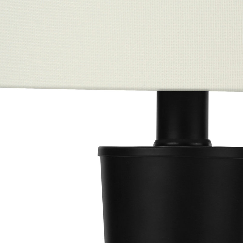 Ensemble de 2 lampes de table Nity avec abat-jour conique en métal 24 po Nity, Ivoire, Noir