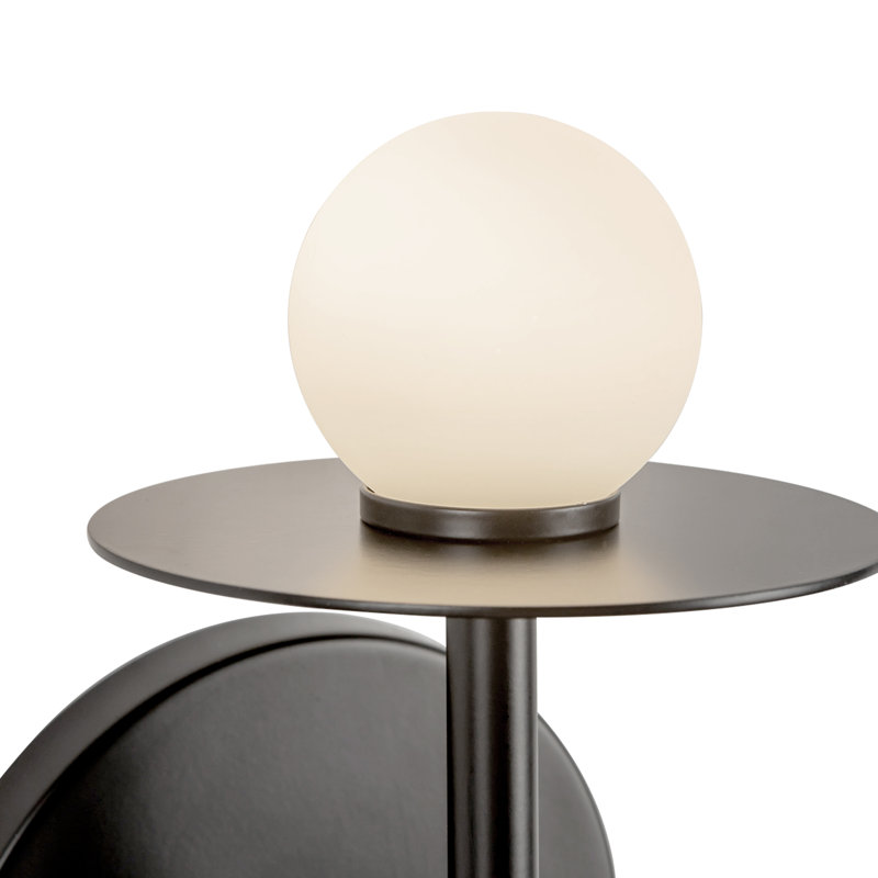 Elixir 10-In Wall Sconce, 10.13" H x 4.38" W x 4.25" D, 6 W, Black
