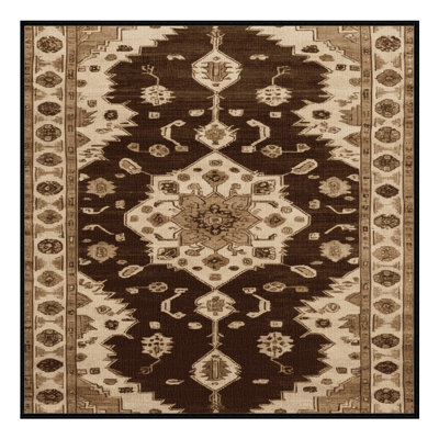 Tapis brun lavable à la machine