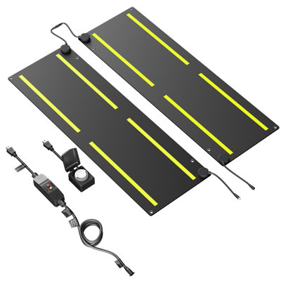 Xen Graphene Snow Melting Mats, Heated Outdoor Mats for Winter Snow Removal, Non-Slip Electric Heated Snow Melting Mats, Snow Melting Mats Outdoor for Walkways, Stairs, Sidewalks, Garages