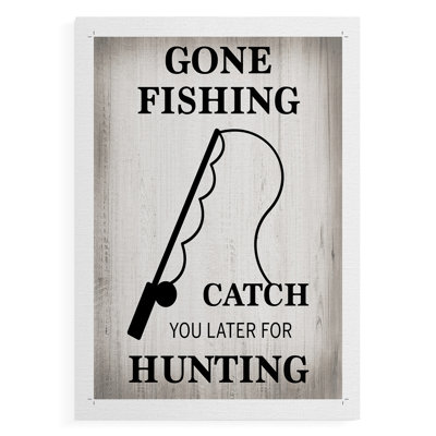 Gone Fishing - Impression sur toile seulement - NON CADRE