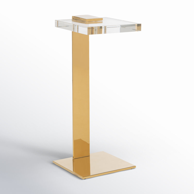 O'Hara End Table, Clear, Gold