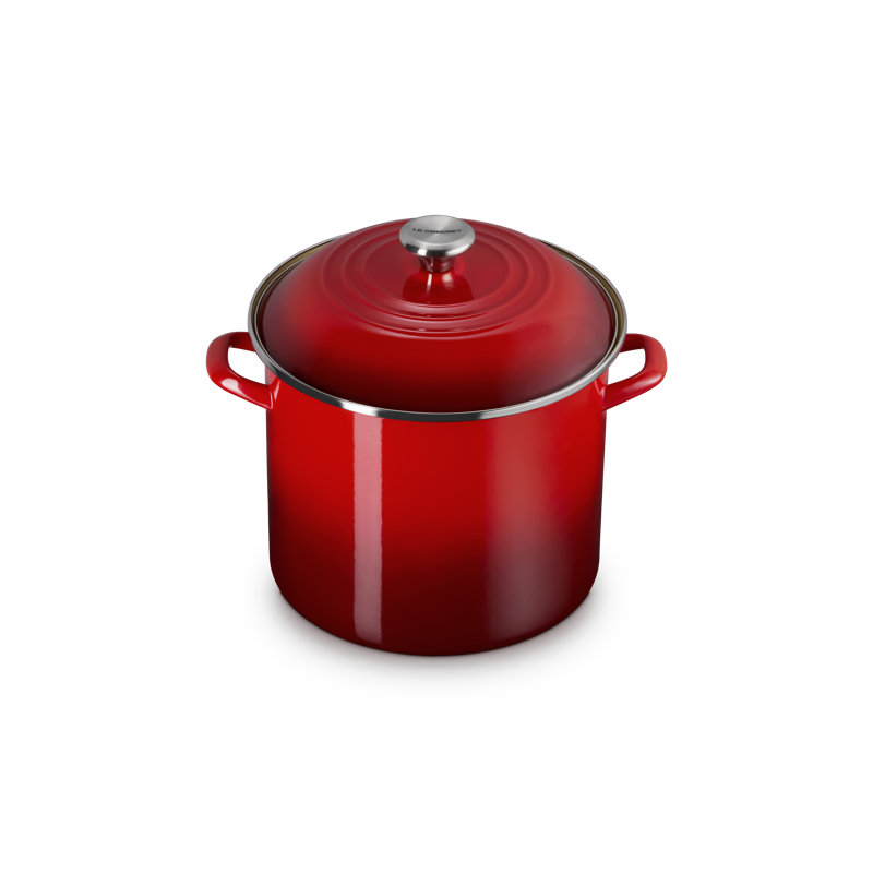 Le Creuset Enamel On Steel Classic Round Stockpot, 12 Qt. - Artichaut, Red