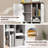 47" Farmhouse Bookshelf With Barn Doors-2012668012