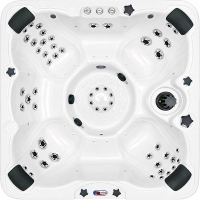 6-Person 72-Jet Premium Acrylic Bench Spa Standard Hot Tub with Bluetooth Sound System and LED Lighting