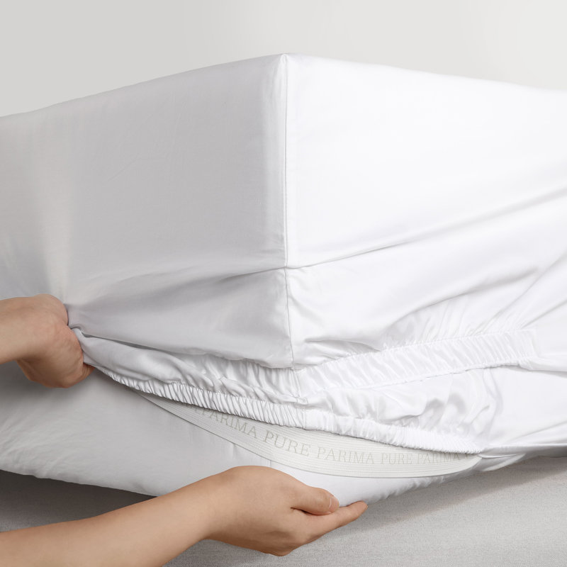 Ultra Percale Fitted Sheet Percale Fitted Sheet, White, Queen