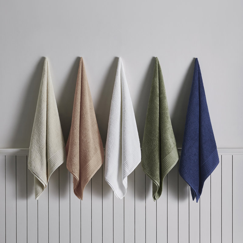 Olive Green Cotton 6-Piece Hand and Washcloth Set