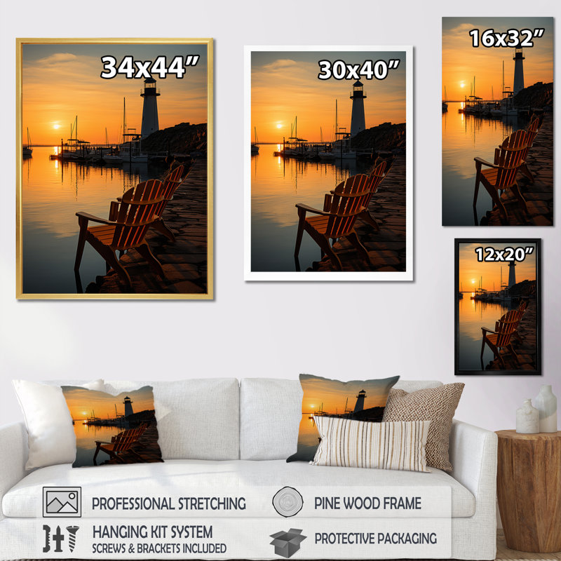 «Port Maritime Solace III», reproduction sur toile, H 32 po x l 24 po x P 1 po, Toile tendue