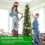 Arbre de Noël 7 pi avec crayon vert - 469 pointes minces en PVC, base en métal compacte-373910095-373910092