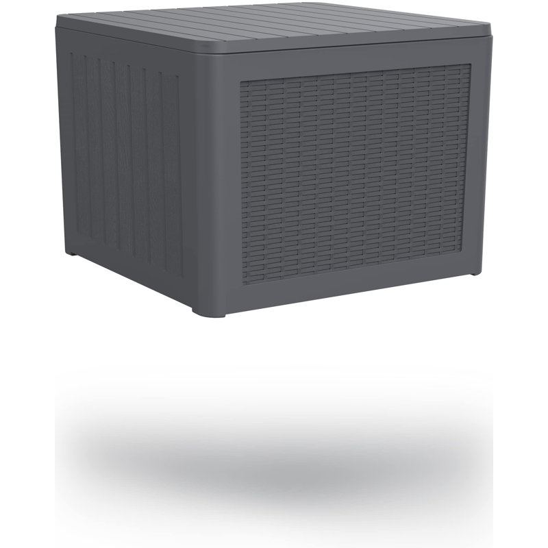 Table basse à piédestal avec rangement Dyian, gris