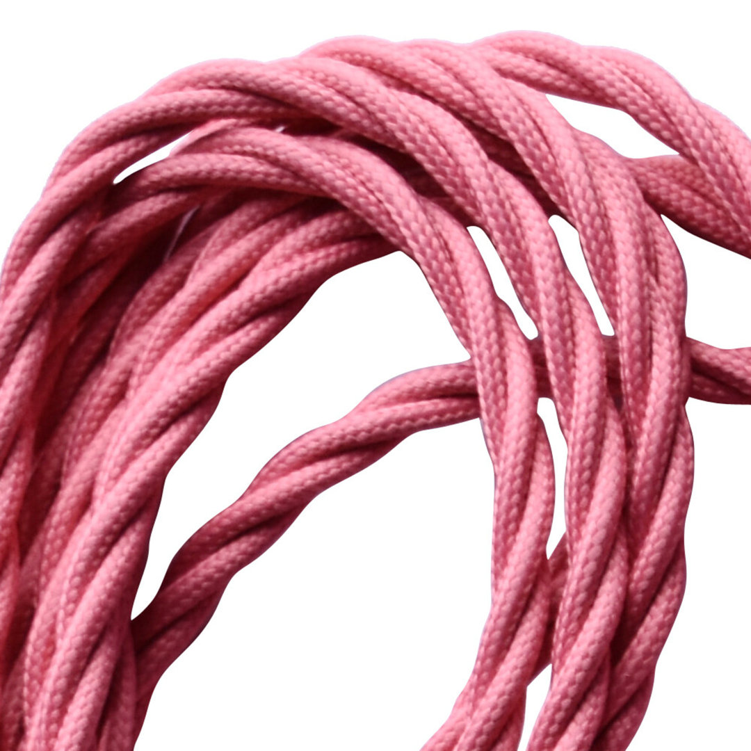 2Core Twisted Vintage Coloured 0.75Mm Braided Fabric Flexible Electrical UK Lighting Wire Cord / Cable