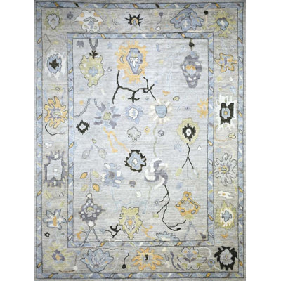 Oushak Collection, Transitional One-of-a-Kind Rectangle 8'9" x 11'9" Hand Knotted Area Rug