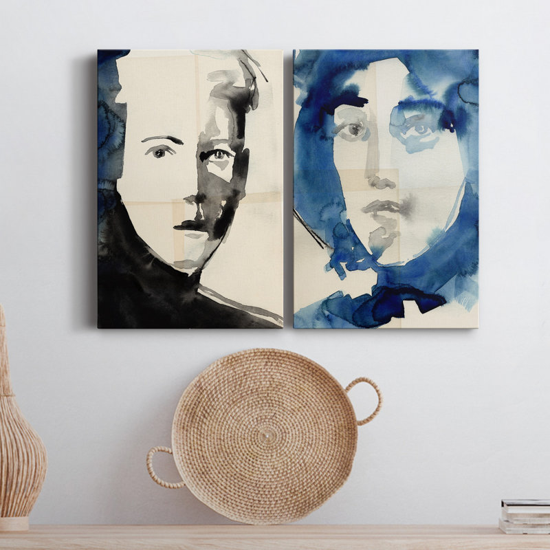Toile tendue de qualité supérieure Tilda's Gaze III - prête à être accrochée, H 48 po x l 64 po x P 1 po