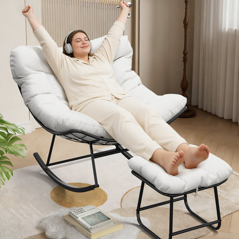 59cm Long Chaise Lounge Set, White