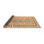 Tapis contemporain jaune / rouge / gris clair-1593384592