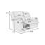 Causeuse inclinable de style moderne 1pc Toile de jute rembourrée avec accoudoirs moelleux et appui-tête-1937742060