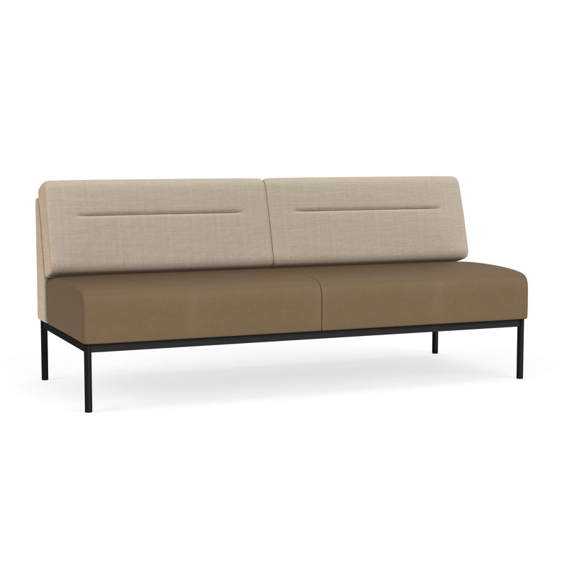 Canapé Darsey, Sans alimentation, Noir, Chambray calcaire; Patriot Plus taupe