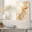 Toile abstraite abstraite or et crème-144427710