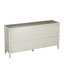 Buffet 59 po 59 po - Buffet de rangement moderne de couleur champagne avec 4 portes pour la décoration intérieure
