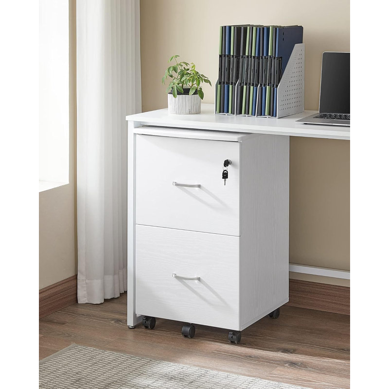 40cm Wide 2 -Drawer Mobile File Cabinet, Black