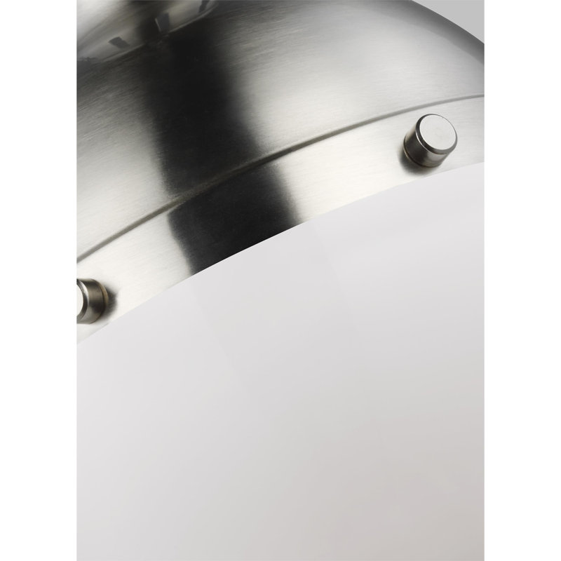 Geoffrey 1 - Light Unique/Statement Pendant, No , Brushed Nickel, 18" H x 13.25" W x 13.25" D