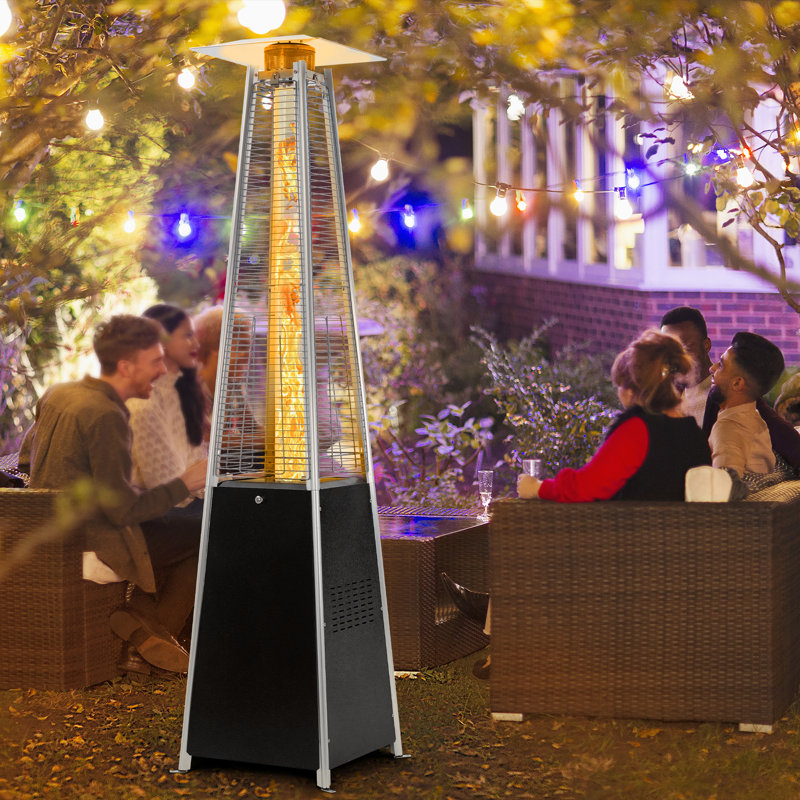 Chauffe-terrasse au propane Pyramid 48 000 BTU, Noir, noir, noir, noir