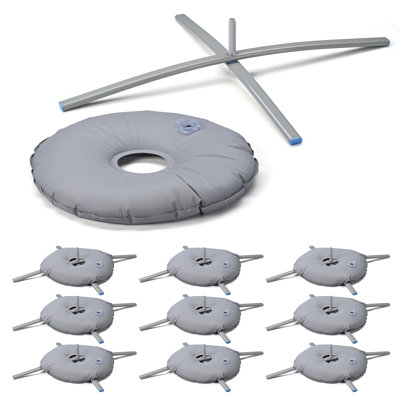 Paquet de 10 socle pliable en forme de drapeau pliable avec base et sac d'eau pour événement extérieur
