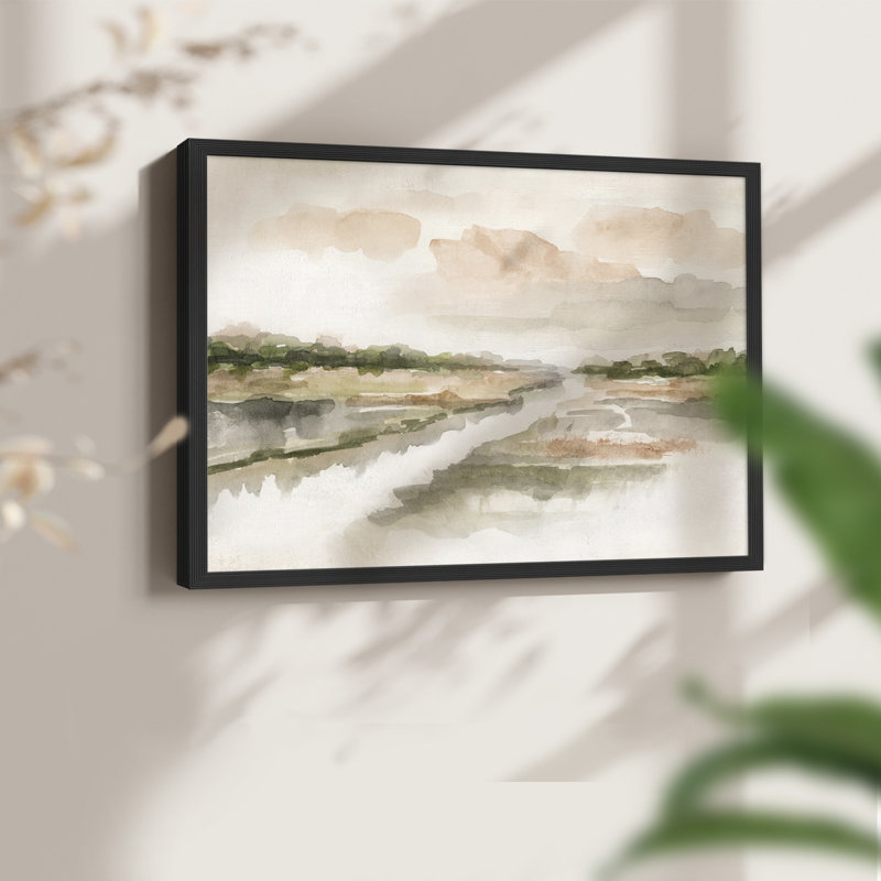 Moody Sunset -Framed Print - Restickable, Black, 16" H x 20" W