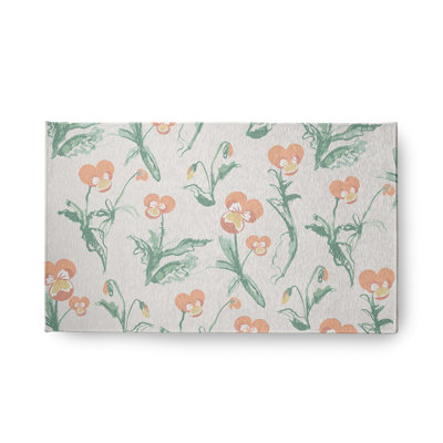 Chenille Floral Indoor / Outdoor Rug