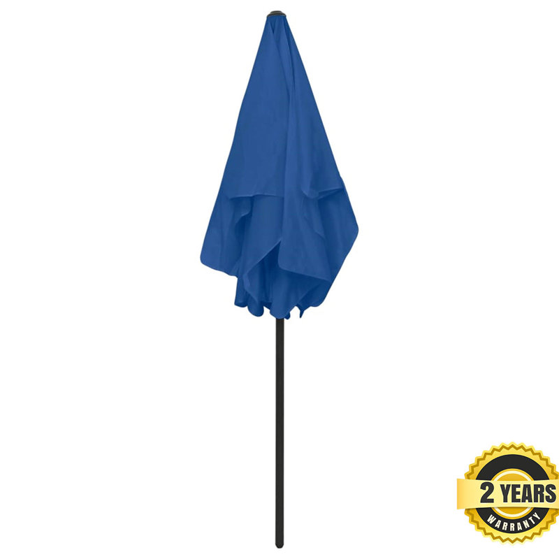 Caylee 180cm X 120cm Rectangular Beach Parasol, Blue