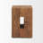 12" Brown Solid Wood Block Ottoman