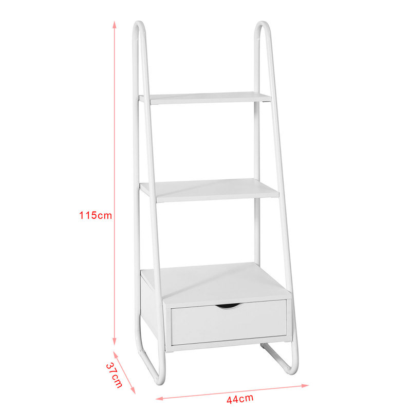 Carstens 115cm H x 44cm W Ladder Bookcase