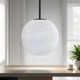 1-Light  Single Moon Globe Pendant For Hallway/Dining Room