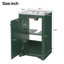 Ensemble de meuble-lavabo simple 20 po avec lavabo en céramique-667700692