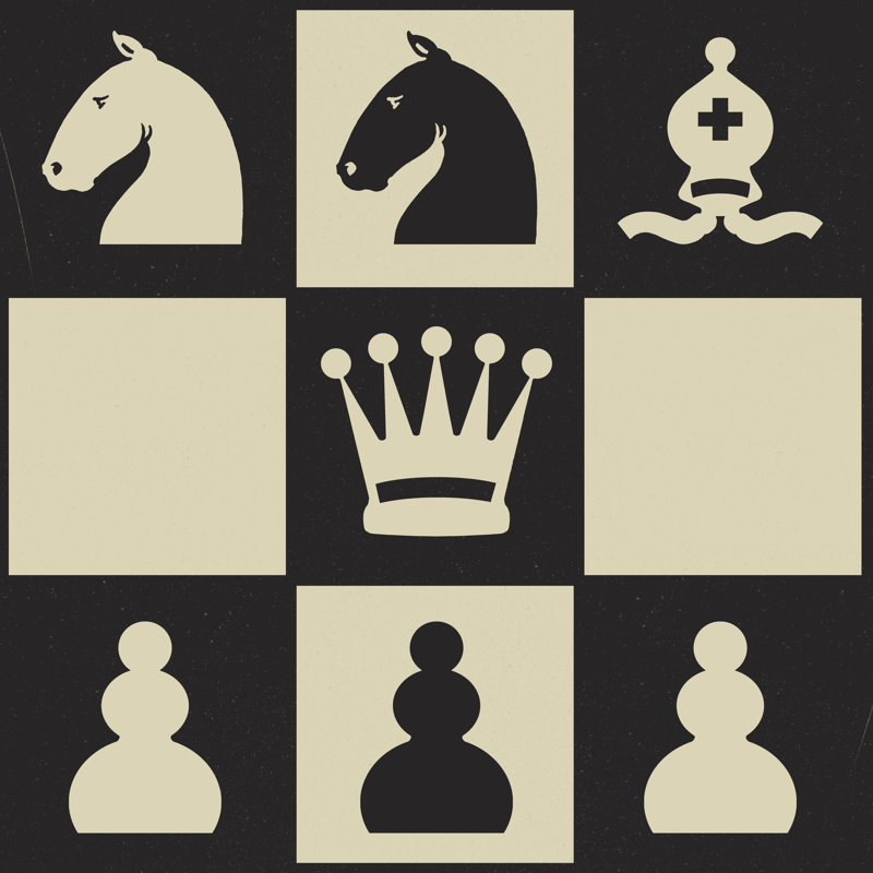 Chess Puzzle IV by Jacob Green - Wrapped Canvas Painting, 91cm H x 91cm W
