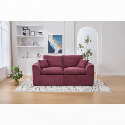 Canapé d'angle modulaire infonuagique, canapé moderne et confortable infonuagique, 2 places avec coussins amovibles, mobilier de salon