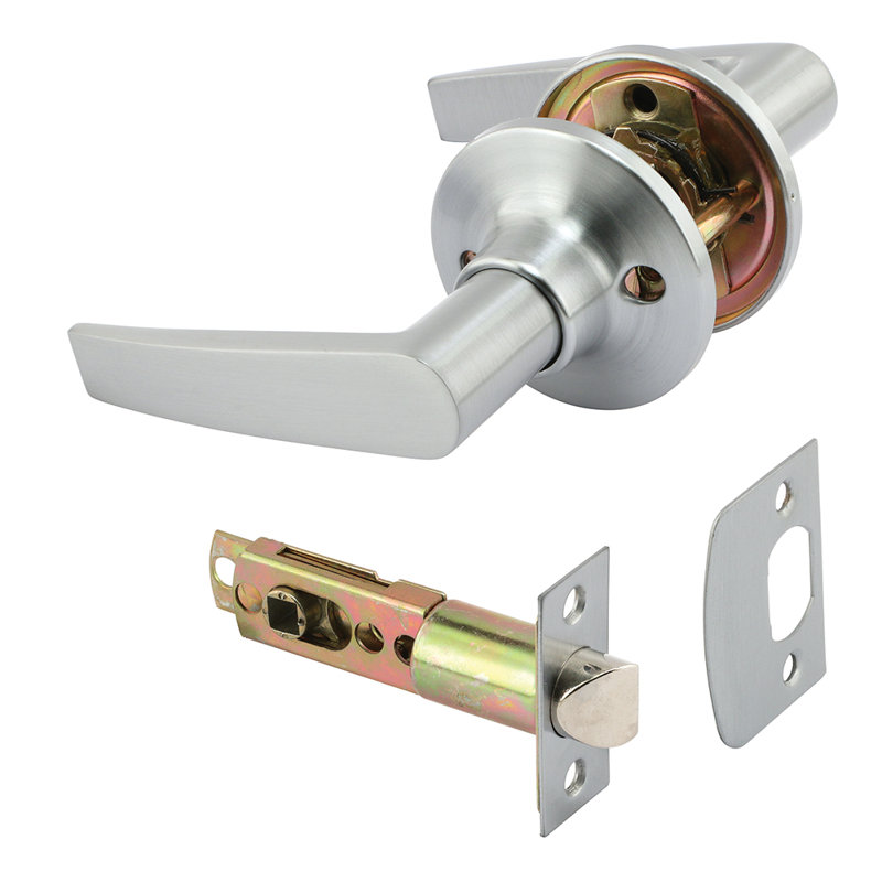 Levier de passage Prime-Line, s'adapte aux décalages de 2-3 / 8 po et 2-3 / 4 po, chrome satiné, ADA (1 ensemble)