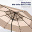 Parasol lumineux 120 "avec manivelle-1959936708