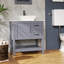 Meuble-lavabo gris 30 po avec miroir et plateau seulement