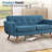 Jadier 66" Upholstered Loveseat Square Sofa-1229713459-1230110786