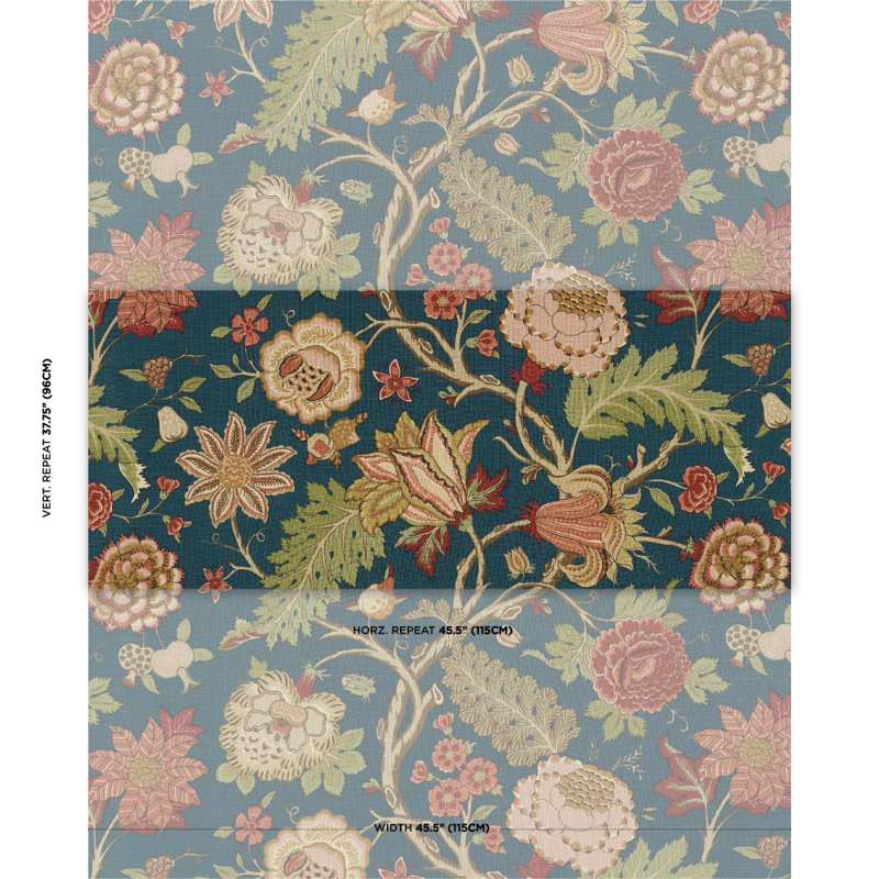 Darsy Tree Of Life Fabric, Peacock