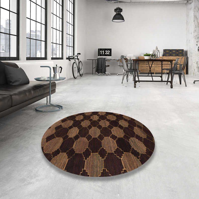 Abstract Indoor Rug, Round 5'