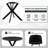 5 Piece Round Dining Table And Chair Set, Sherpa Armchairs With Black Table-1851308484-1851308485