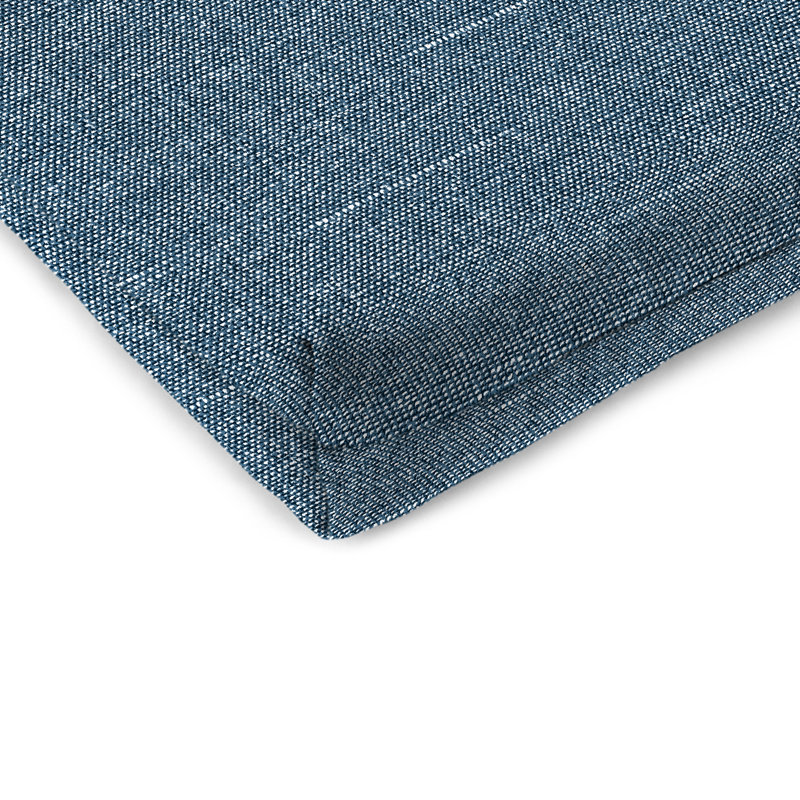19" x 17" Outdoor Seat Cushion with Ties, Blue 1