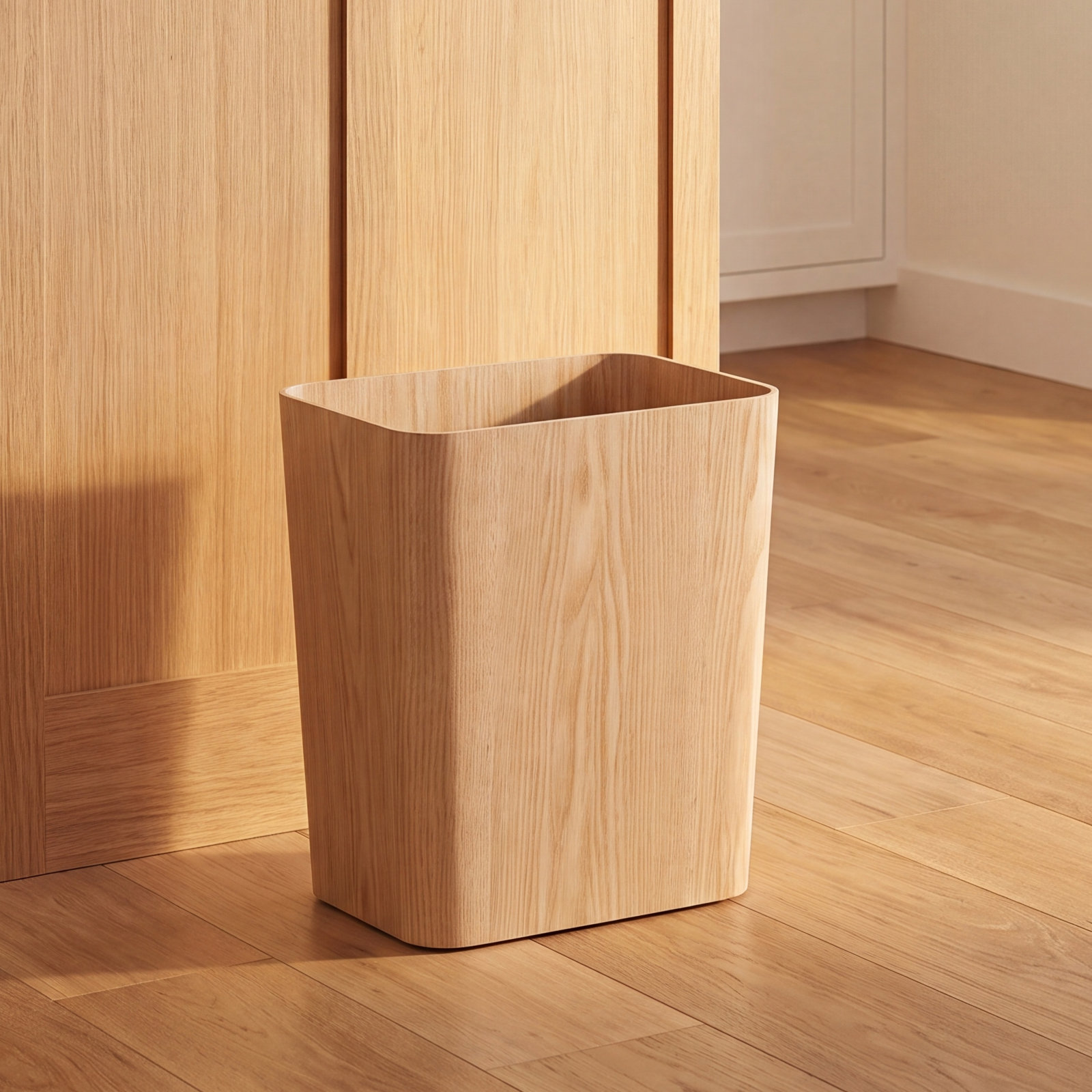 Wilo 2.5gal Solid Wood Waste Basket