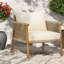 Chaises longues confortables pour le patio, sièges de patio tissés modernes en bois massif