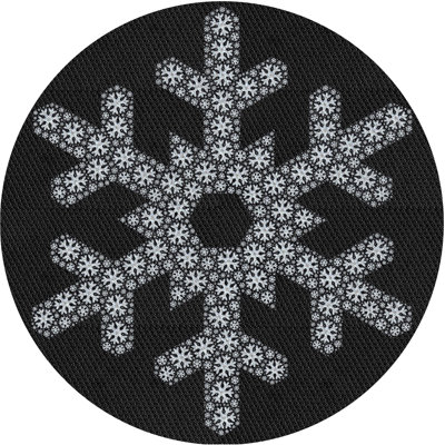 Tapis noir/gris à motifs