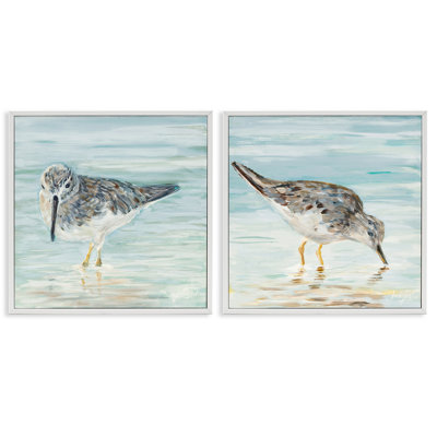 Ensemble de 2 giclées d'oiseaux de rivage à pluvier par Julie DeRice