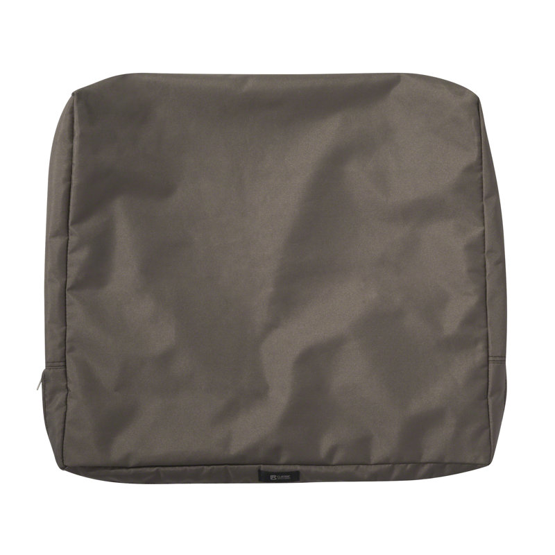 Jaylon Outdoor Dining Chair Cushion Cover, Dark Taupe, 21" W x 20" D