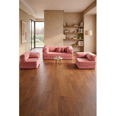 Grand canapé modulaire en velours Blush